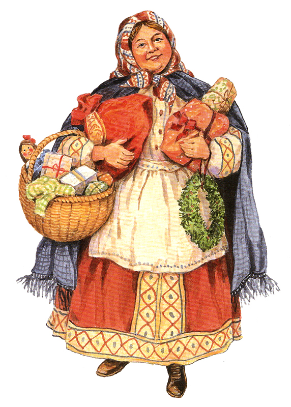 Babushka, a avoa rusa que reparte doces e agasallos a nenas e nenos por ven se é o neno Xesús.
