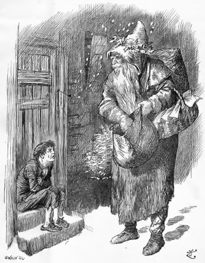  Gravado do Father Christmas de Canción de Nadal de Charles Dickens, 1843.