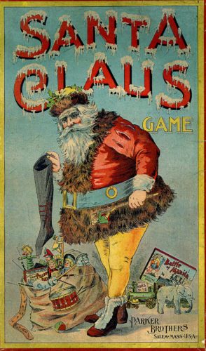 Xogo de Santa Claus de Parker Brothers de 1900. Salem, Massachusetts, USA.